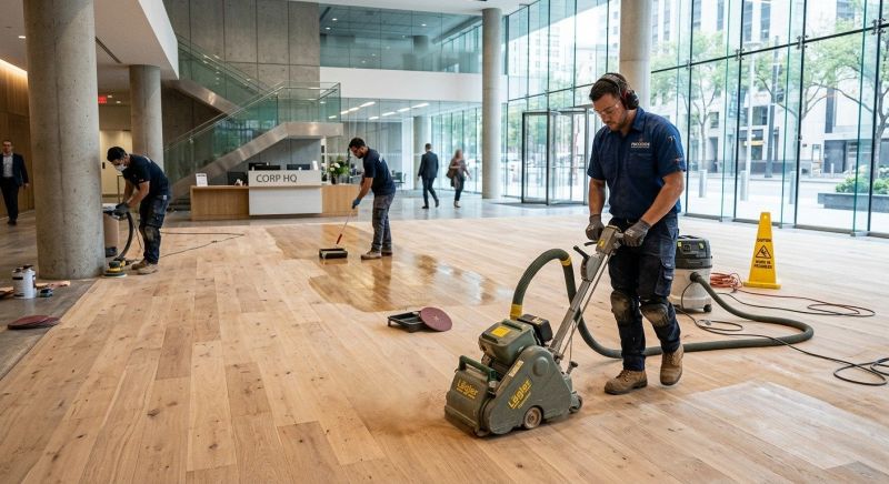 Our team working on Wood Floor Service projects in Gaithersburg, MD