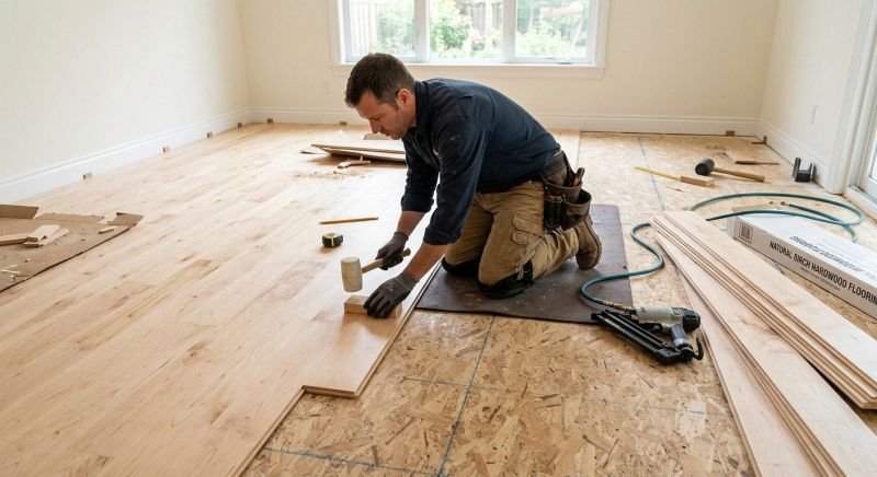 Birch Floor Installation in Gaithersburg, MD