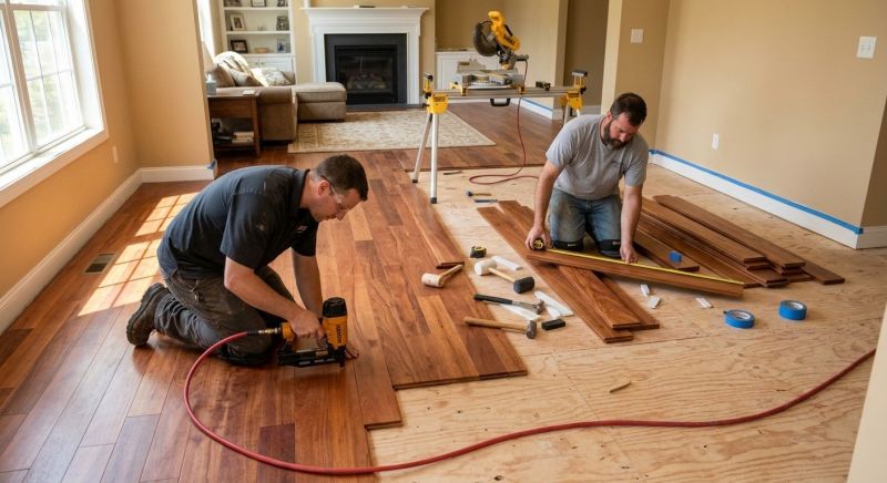 Cherry Floor Installation in Ellicott City, MD