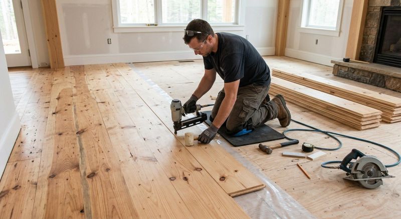 Pine Floor Installation in Gaithersburg, MD