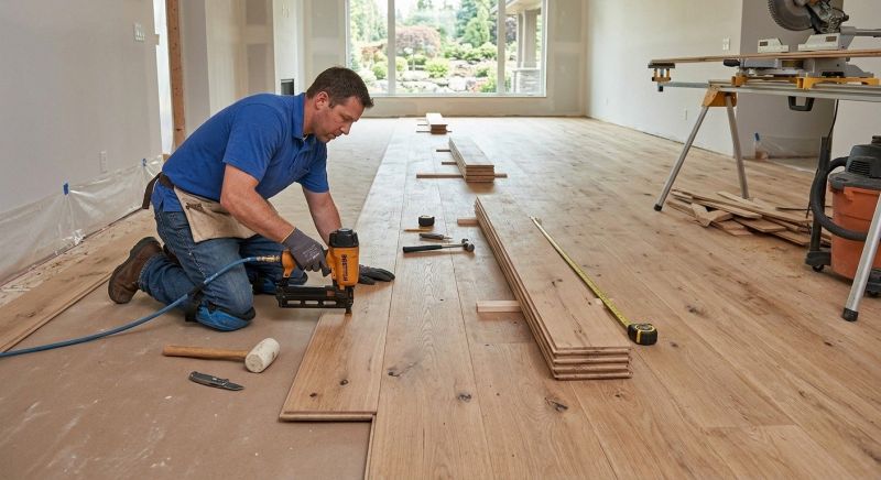 Wide Plank Floor Installation in Gaithersburg, MD